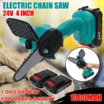 24V 4 inch Electric Chain Saw Pruning One-handed Garden Power Tool