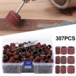 384pcs Drum Sanding Kit 80# 120# 180# Nail Drill Bits Abrasive Tools