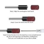 384pcs Drum Sanding Kit 80# 120# 180# Nail Drill Bits Abrasive Tools - 图片 6