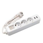 Dual USB EU Power Strip Porous Terminal Board Conversion Plug 1/4 Way - 图片 3