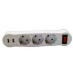 Dual USB EU Power Strip Porous Terminal Board Conversion Plug 1/4 Way - 图片 4